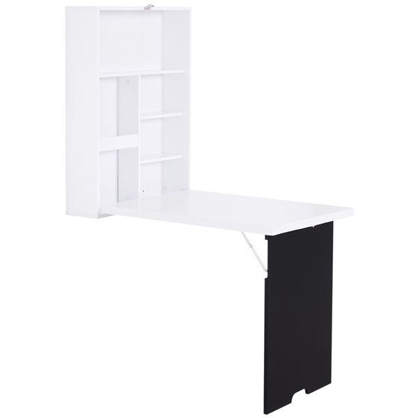 HomCom 30.75-in White Modern/Contemporary L-Shaped Desk