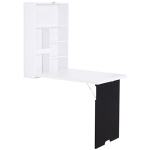 HomCom 30.75-in White Modern/Contemporary L-Shaped Desk