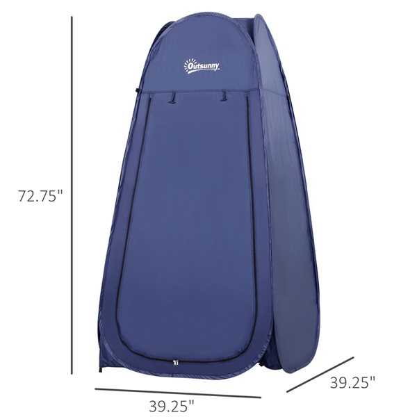 Outsunny Blue Polyester Privacy Tent