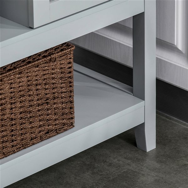 HOMCOM Grey Wood Modern Console Table