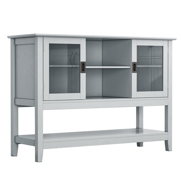 HOMCOM Grey Wood Modern Console Table