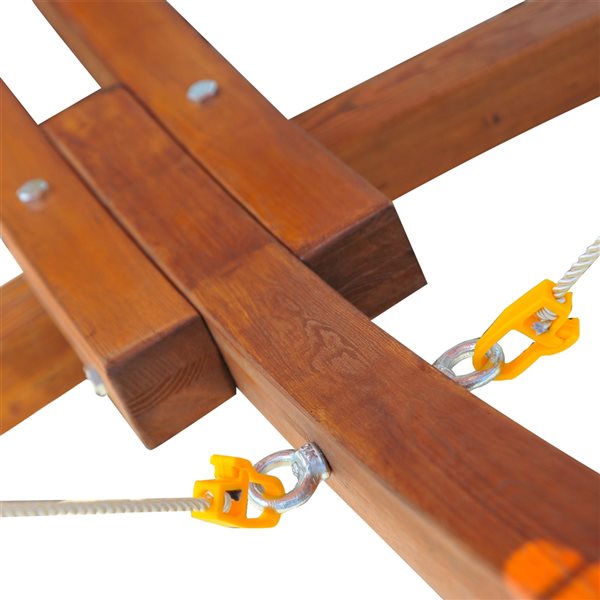 Outsunny Blaney 78 1/2-in x 39 1/4-in Multicoloured Hammock with Hardwood Stand