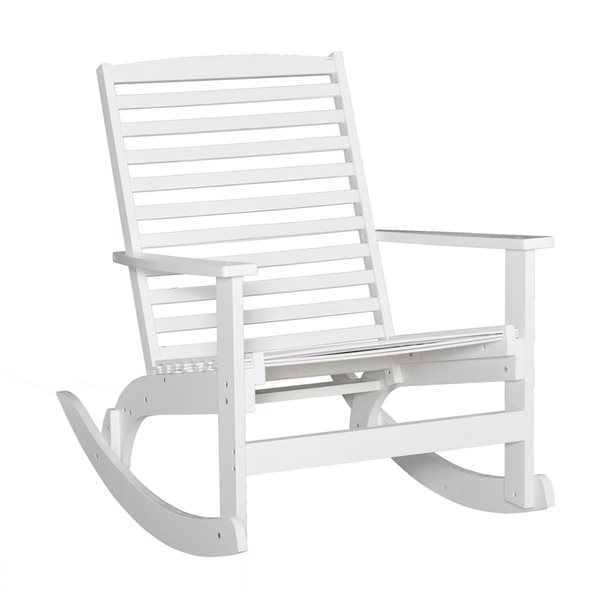 Outsunny White Wood Rocking Chair With, Best White Rocking Chairs