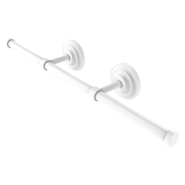 Allied Brass Que New 22-in Matte White Wall Mount Double Towel Bar