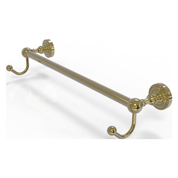 Allied Brass Dottingham Unlacquered Brass 18-in Wall Mount Single Towel Bar