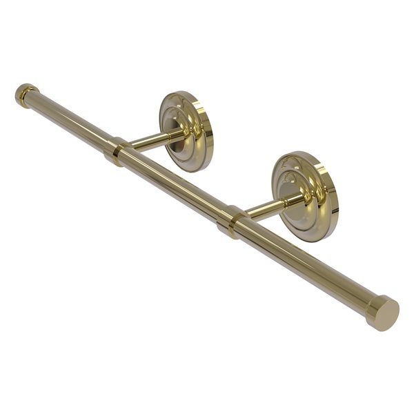 Allied Brass Que New 22-in Unlacquered Brass Wall Mount Double Towel Bar