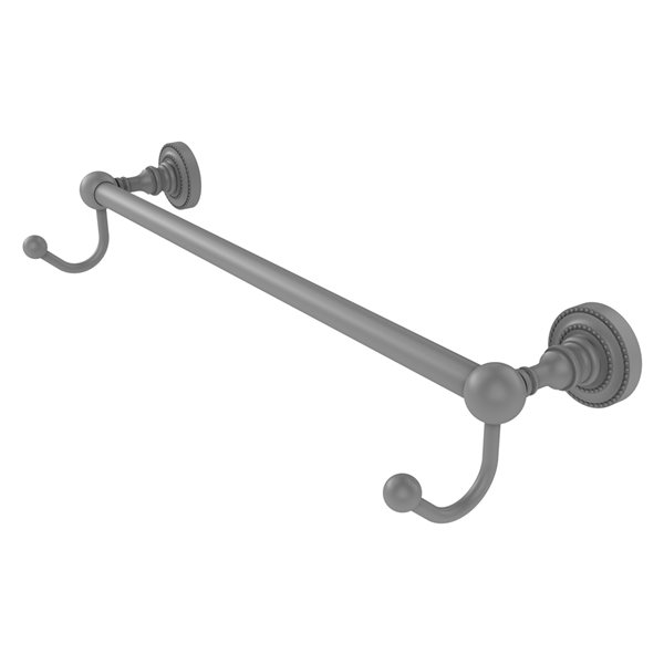 Allied Brass Dottingham Matte Grey 18-in Wall Mount Single Towel Bar