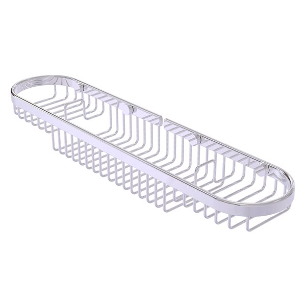 Allied Brass 2.25-in H Screw Mount Solid Brass Polished Chrome Hanging Shower Caddy