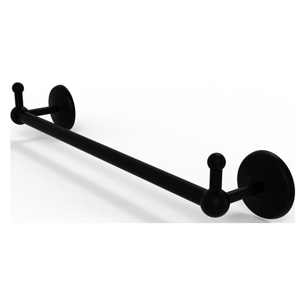Allied Brass Prestige Monte Carlo 30-in Matte Black Wall Mount Single Towel Bar