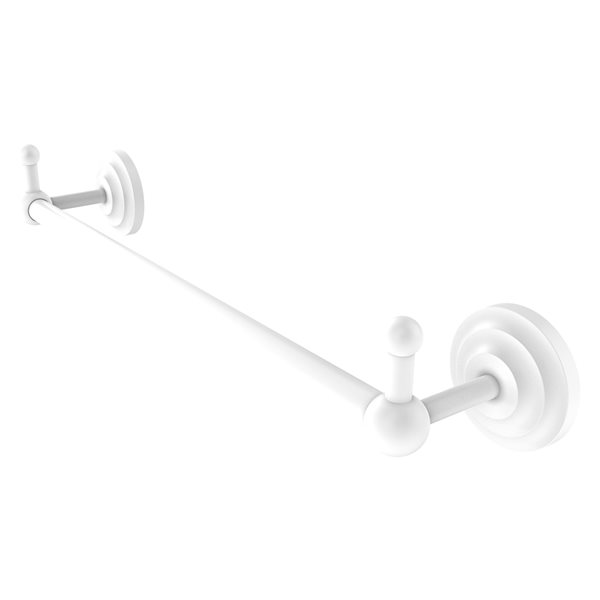 Allied Brass Prestige Que New 24-in Matte White Wall Mount Single Towel Bar