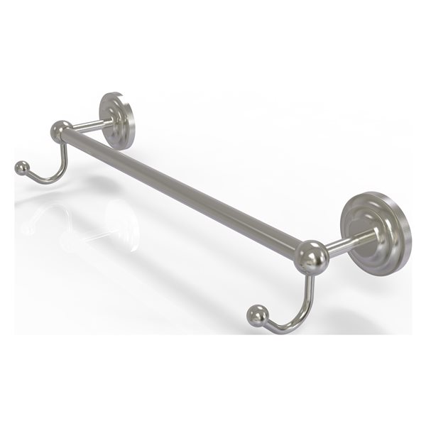 Allied Brass Prestige Que New Satin Nickel 30-in Wall Mount Single Towel Bar