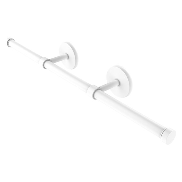 Allied Brass Prestige Skyline 22-in Matte White Wall Mount Double Towel Bar