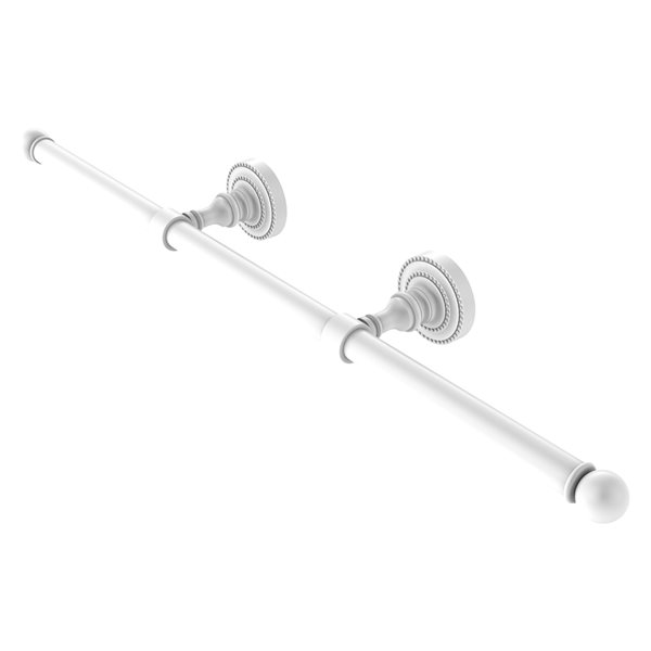 Allied Brass Dottingham 22-in Matte White Wall Mount Double Towel Bar