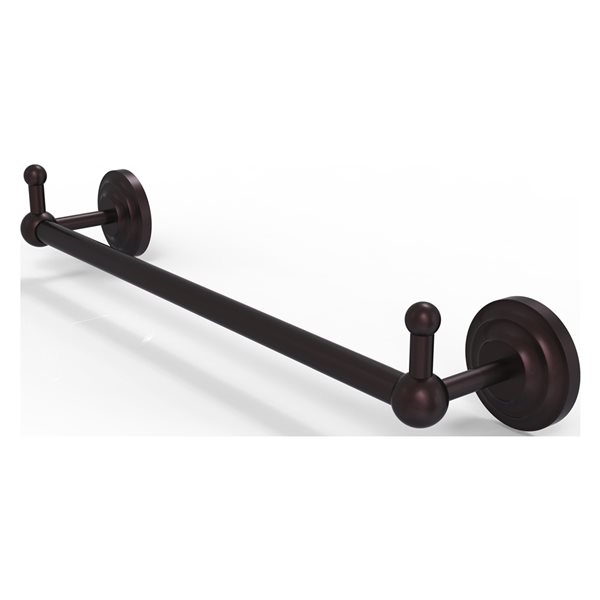 Allied Brass Prestige Que New 24-in Antique Bronze Wall Mount Single Towel Bar
