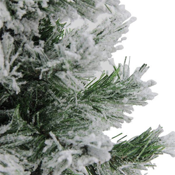 Northlight 1.5-ft Flocked Medium Pine Unlit Artificial Christmas Tree with Burlap Base