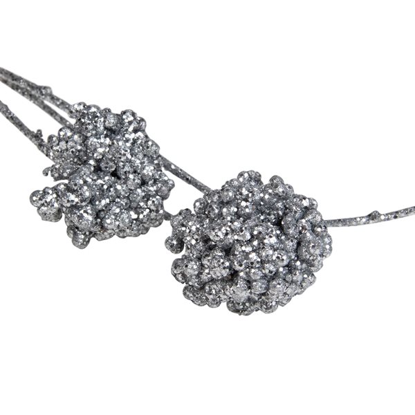 Northlight 32-in Silver Sequin Artificial Allium Christmas Spray