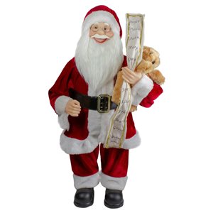 Northlight 24-in Standing Santa Christmas Figure with Christmas Tree