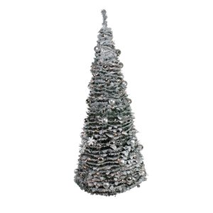 Northlight 6-ft Flocked Pre-Lit Artificial Christmas Tree with Warm White Light and Ornaments