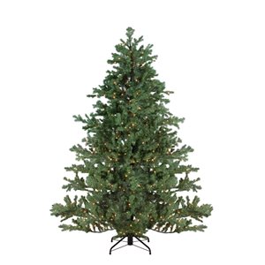 Northlight 7.5-ft Full Green Mountain Pine Pre-Lit Artificial Christmas Tree with Warm White Lights