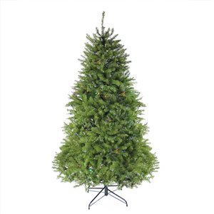 Northlight 9-ft Green Medium Northern Pine Pre-Lit Artificial Christmas Tree with Multicolour Lights