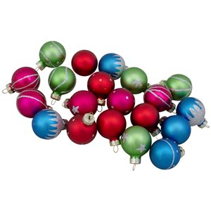 Northlight Glass Ball Indoor Christmas Ornament Set - 20-Pack