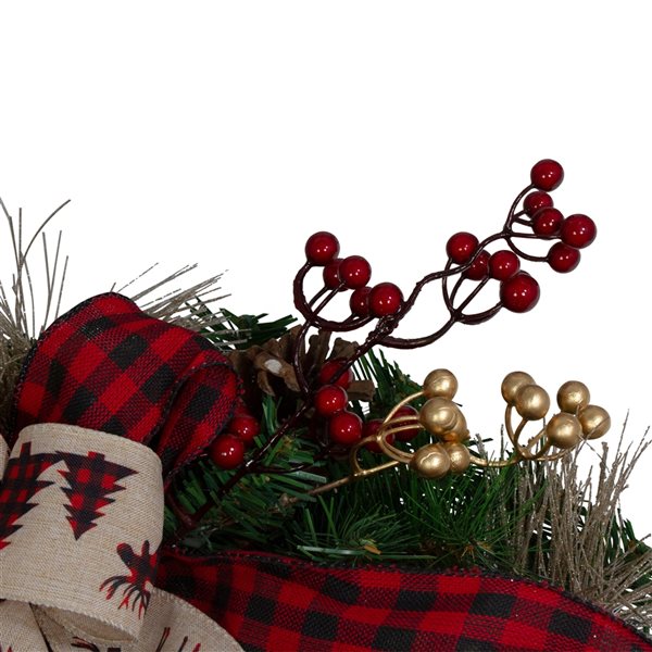 Northlight 52-in Berries and Bows Artificial Christmas Swag - Unlit