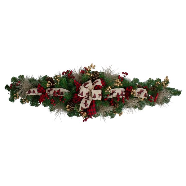 Northlight 52-in Berries and Bows Artificial Christmas Swag - Unlit