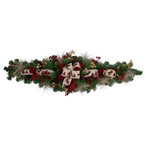 Northlight 52-in Berries and Bows Artificial Christmas Swag - Unlit