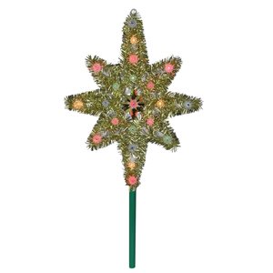 Northlight  21-in Gold Lighted Star Christmas Tree Topper