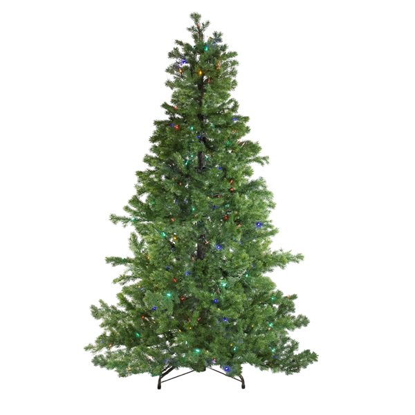 Northlight 7.5-ft Medium Layered Pine Artificial Christmas Tree with Warm White Lights