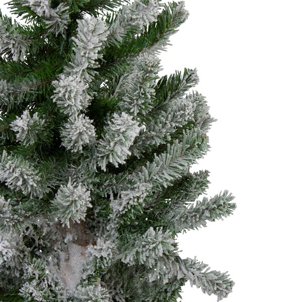 Northlight 6-ft Flocked Alpine Unlit Artificial Christmas Trees - Set of 3