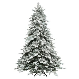 Northlight 6.5-ft Flocked Saratoga Spruce Artificial Christmas Tree - Unlit