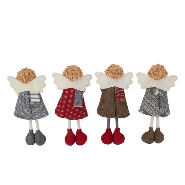 Northlight 9-in Standing Angel Sisters Christmas Decor - Set of 4