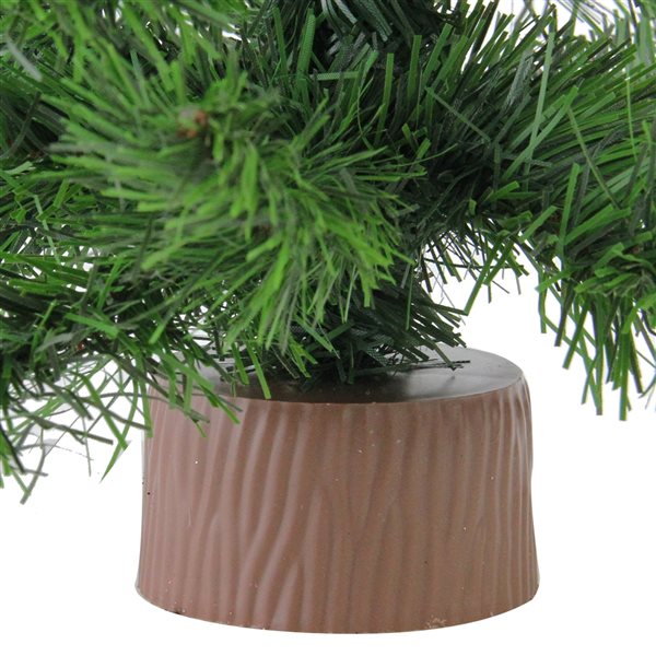 Northlight 1.5-ft Medium Pine Unlit Artificial Christmas Tree with Faux Wood Base