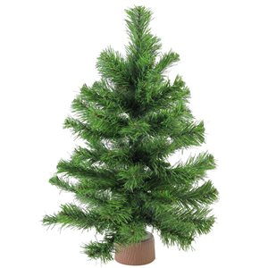 Northlight 1.5-ft Medium Pine Unlit Artificial Christmas Tree with Faux Wood Base
