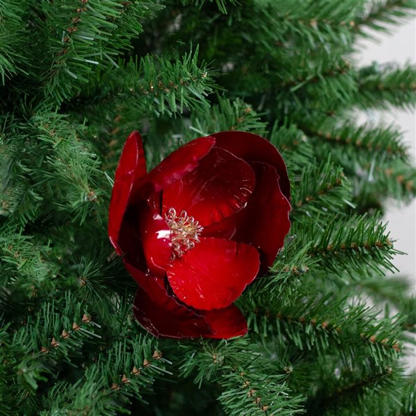Northlight 23-in Red and Brown Magnolia Artificial Christmas Stem