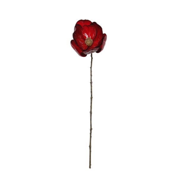 Northlight 23-in Red and Brown Magnolia Artificial Christmas Stem