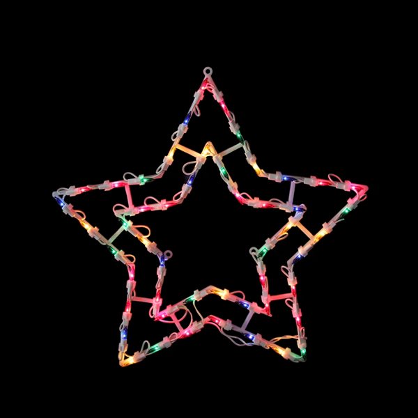 Northlight 16-in Lighted Star Christmas Window Silhouette Decoration