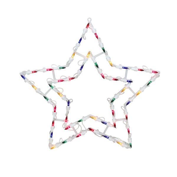 Northlight 16-in Lighted Star Christmas Window Silhouette Decoration