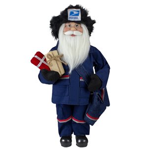 Northlight 17-in United States Postal Service Standing Santa Claus Christmas Figure