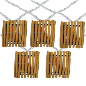 Sienna 10-Count 7.5-ft Warm White Incandescent Indoor/Outdoor Bamboo Lantern Christmas String Lights