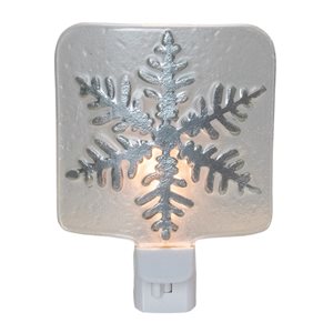 Northlight 6-ft Silver Snowflake Glass Christmas Night Light