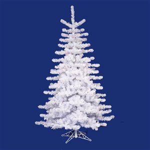 Vickerman 12-ft Medium Crystal White Unlit Artificial Christmas Tree