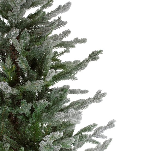 Northlight 7.5-ft Flocked Little River Fir Artificial Christmas Tree - Unlit