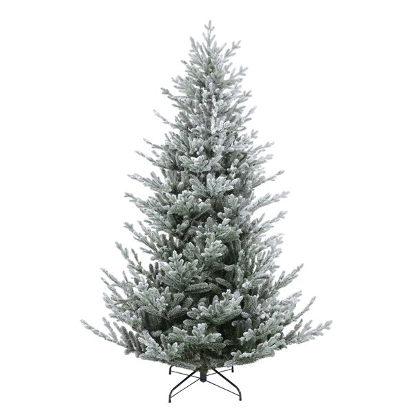 Northlight 7.5-ft Flocked Little River Fir Artificial Christmas Tree - Unlit