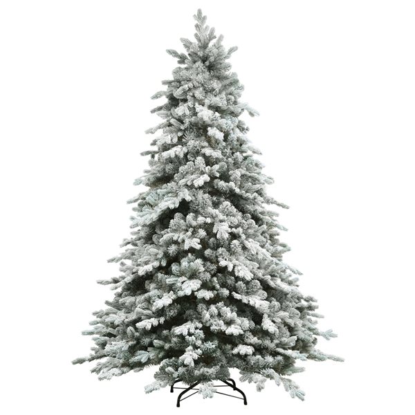 Northlight 7.5ft Flocked Saratoga Spruce Artificial Christmas Tree