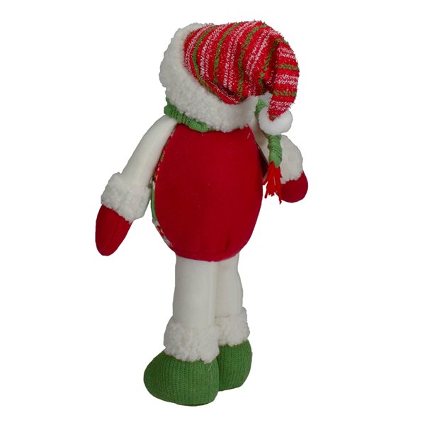 Northlight 17.5-in Red and Green Jolly Plush Snowman Christmas Figure