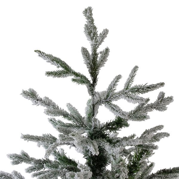 Northlight 7.5-ft Flocked Winfield Fir Artificial Christmas Tree - Unlit