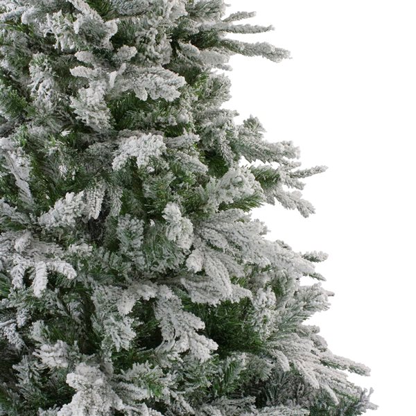 Northlight 7.5-ft Flocked Winfield Fir Artificial Christmas Tree - Unlit