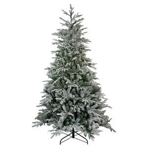 Northlight 7.5-ft Flocked Winfield Fir Artificial Christmas Tree - Unlit